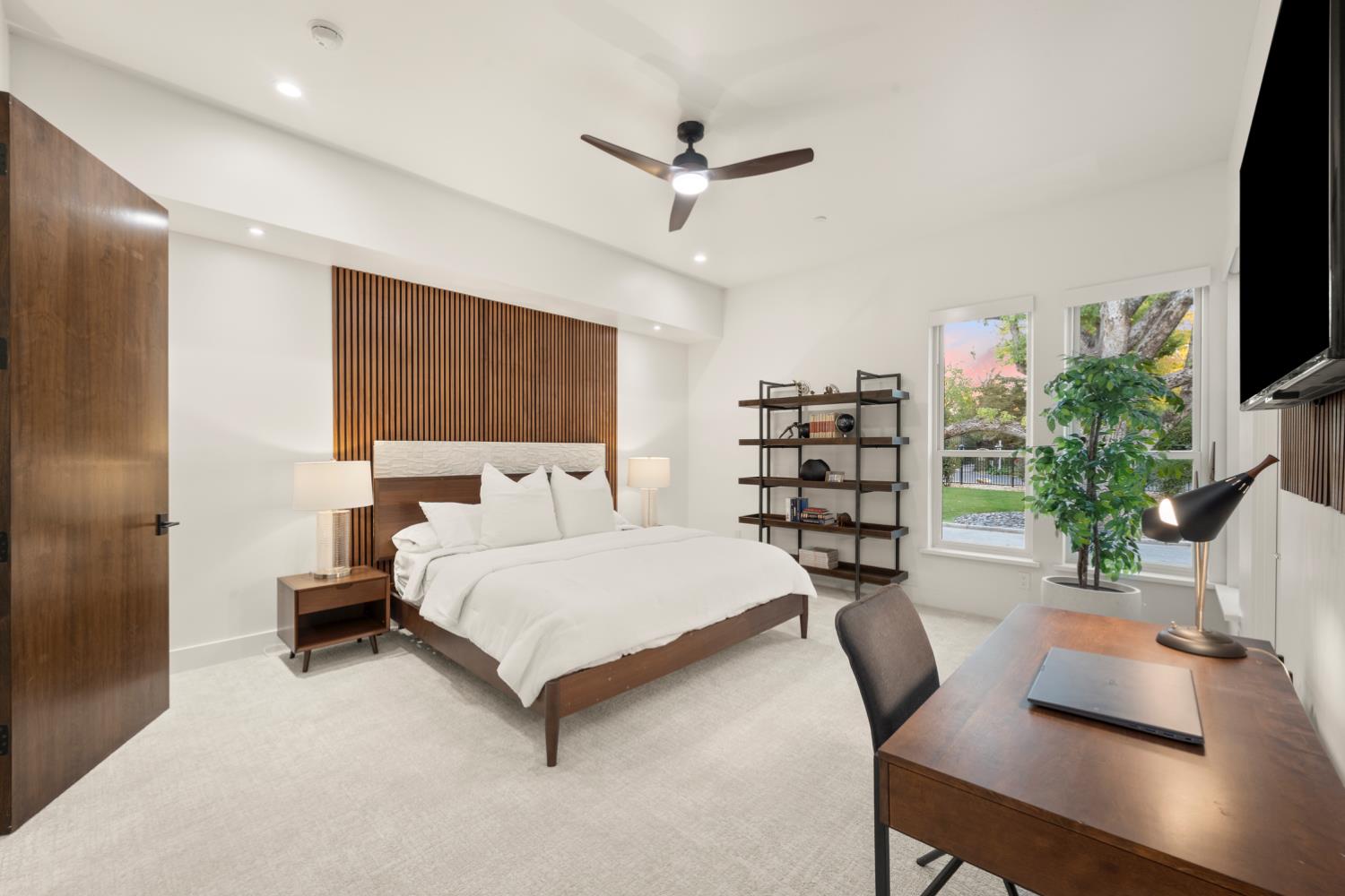 3630 Winding Creek Road Sacramento, CA 95864 - Photo 29 of 74 a bed room with a bed window and a television