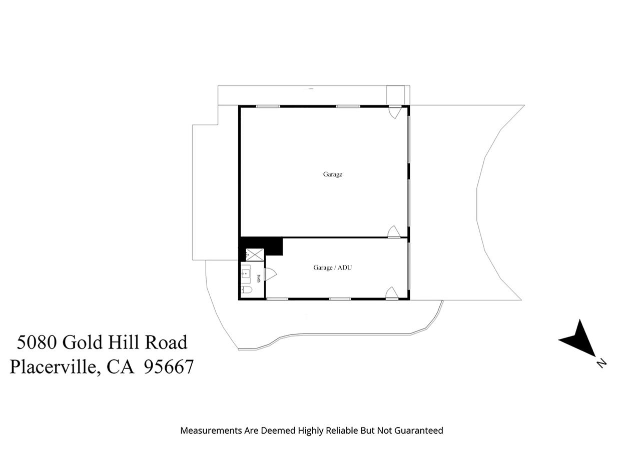 5080 Gold Hill Road Placerville, CA 95667 - Photo 62 of 63 Detached outbuilding footprint.