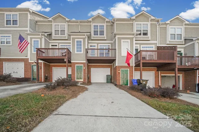 a front view of multiple houses
