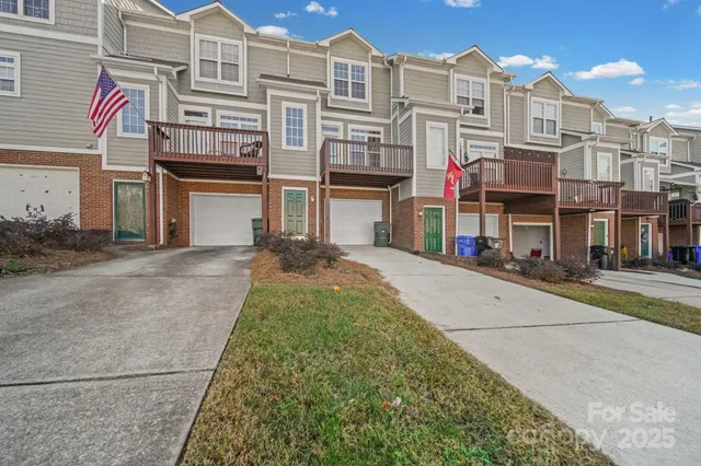 a front view of a multi story building