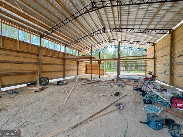 a room with gym equipment