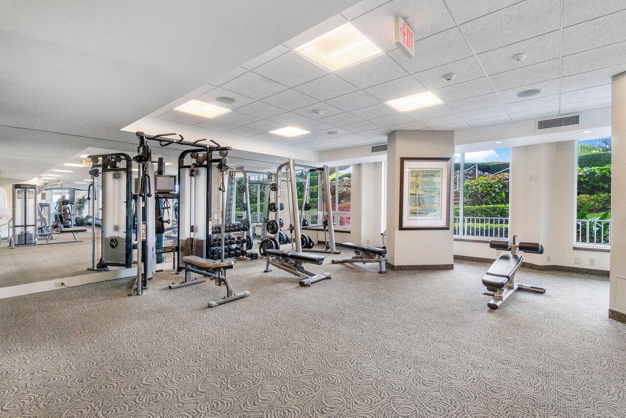 550 South Ocean Boulevard, Unit 2001 Boca Raton, FL 33432 - Photo 24 of 33 a view of a room with gym equipment