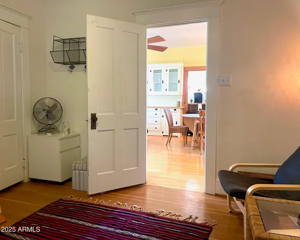 a view of living room and kitchen with furniture