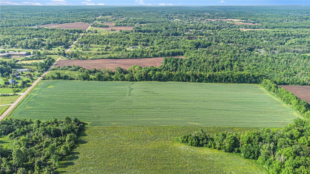Dewey Road Thompson, OH 44086 - Photo 4 of 10 Aerial view of property's location with rural landscape and a forest