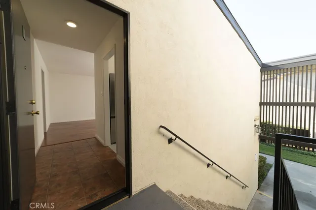 a view of hallway with stairs