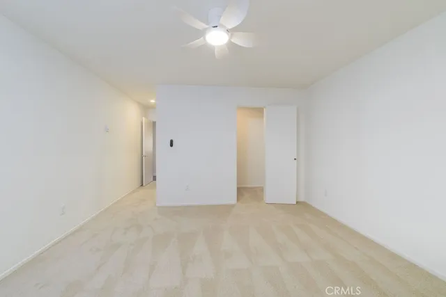 a view of small space with racks on the wall