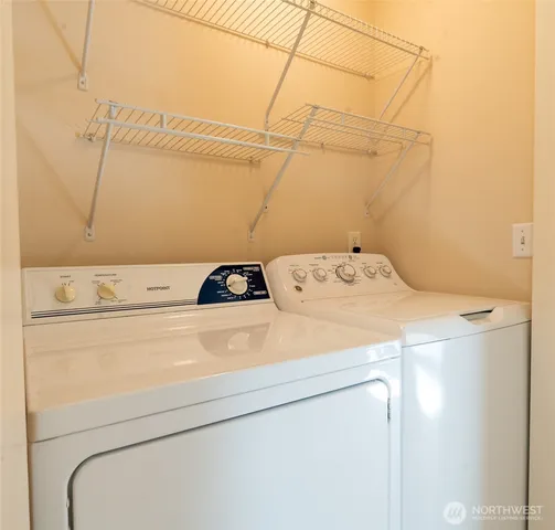 a close up view of washer and dryer