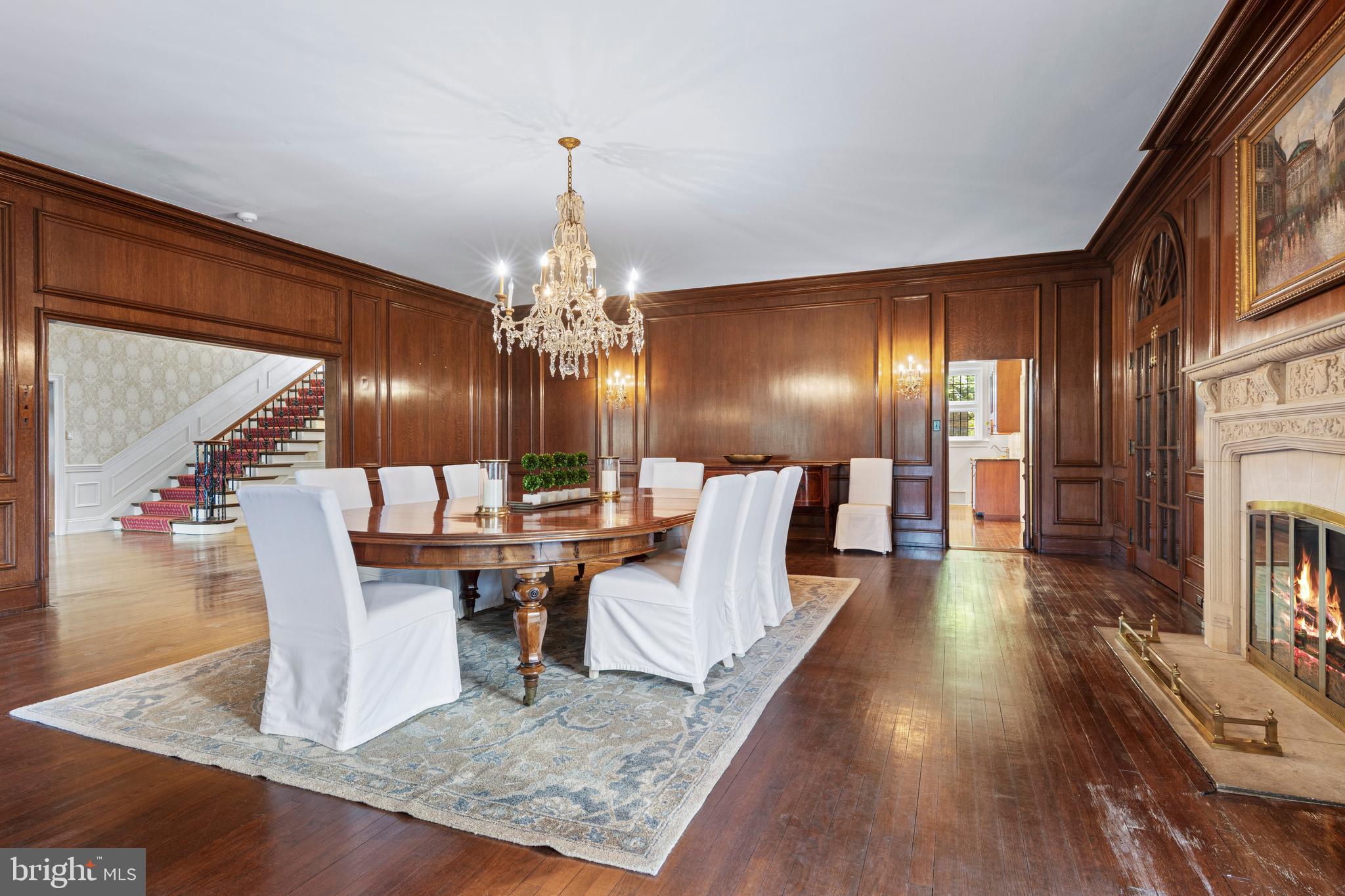 717 North Spring Mill Road Villanova, PA 19085 - Photo 16 of 62 a view of a livingroom with furniture chandelier and wooden floor