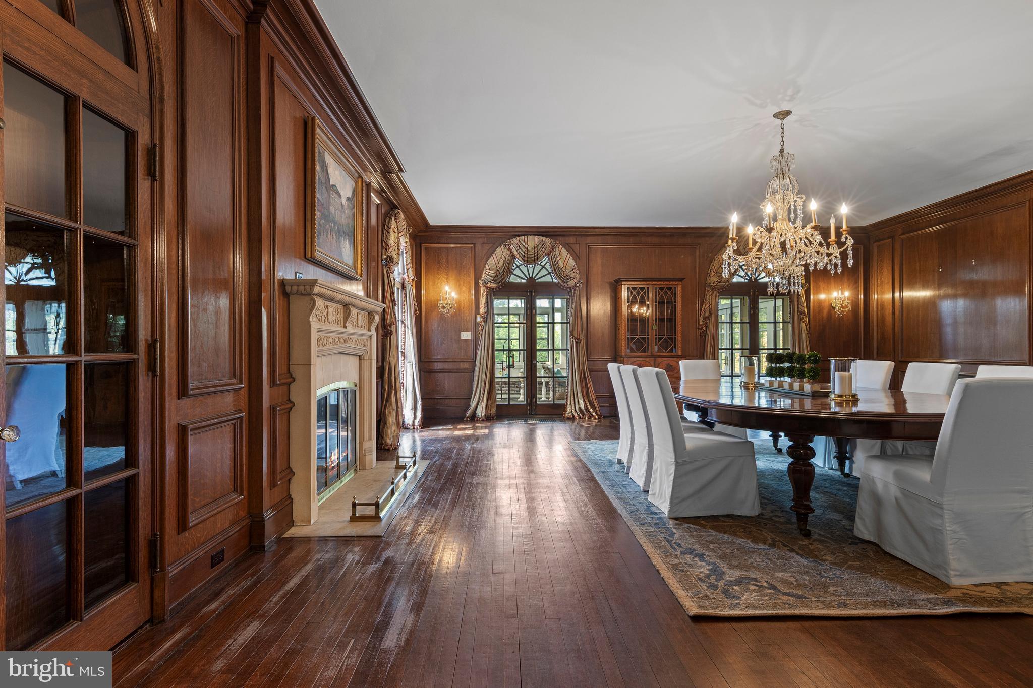 717 North Spring Mill Road Villanova, PA 19085 - Photo 17 of 62 a view of a dining room with furniture window and wooden floor