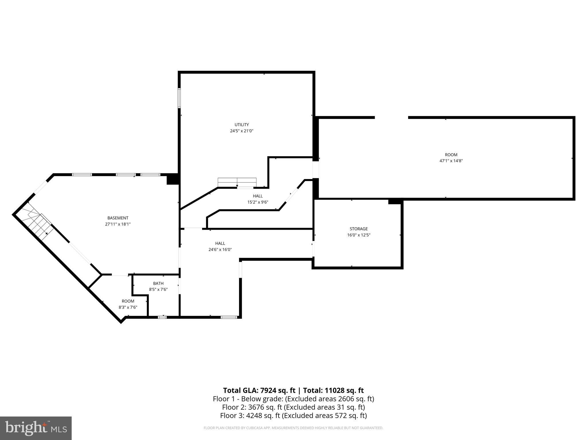 717 North Spring Mill Road Villanova, PA 19085 - Photo 62 of 62 lower level floor plan