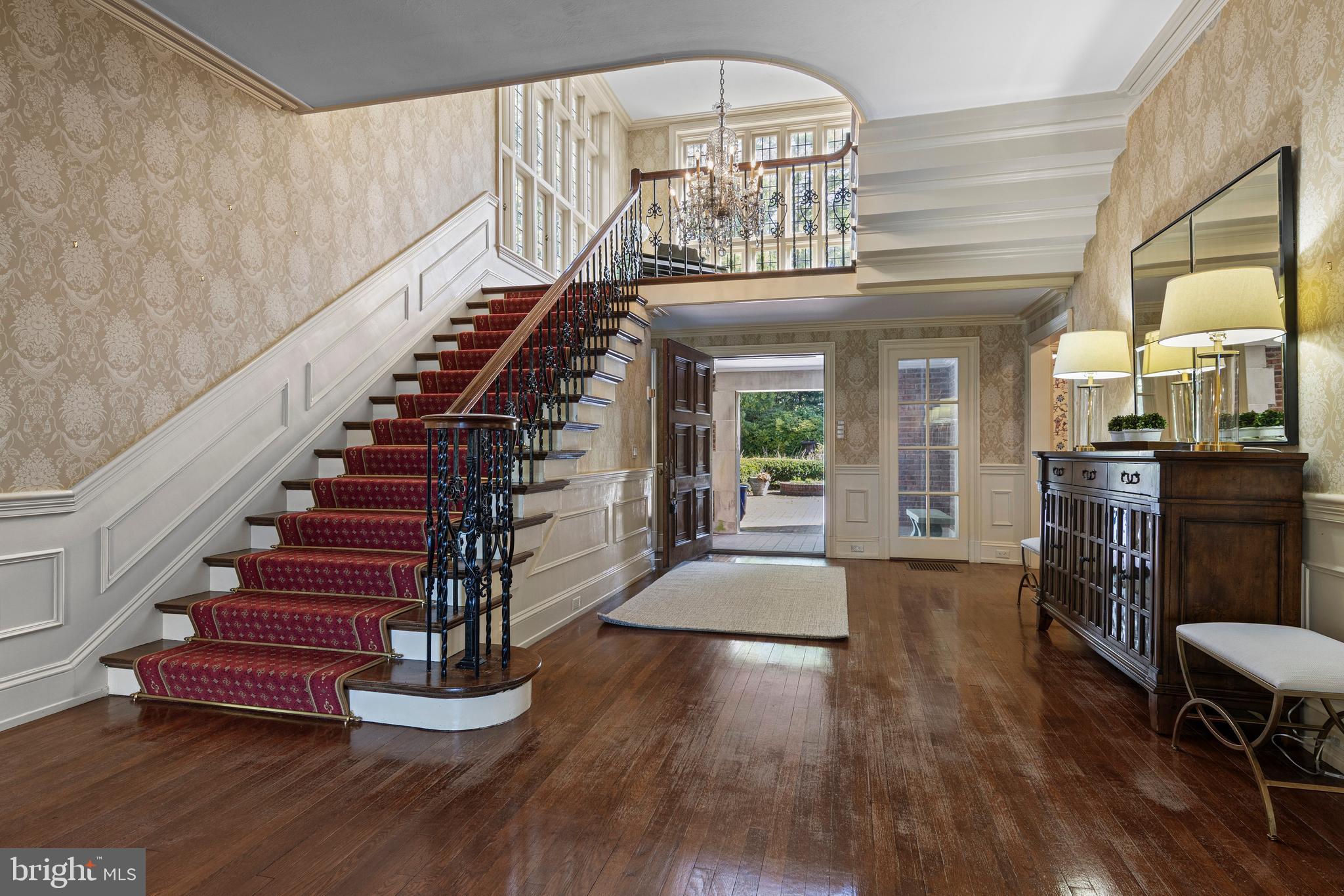 717 North Spring Mill Road Villanova, PA 19085 - Photo 7 of 62 a view of entryway with wooden floor