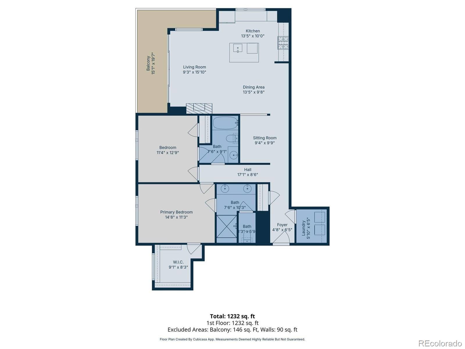 360 South Lafayette Street, Unit 301 Denver, CO 80209 - Photo 29 of 29 a picture of a floor plan
