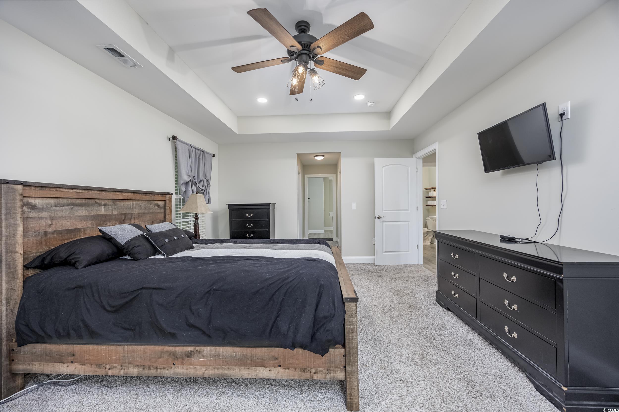 2900 Cherry Hill Road Loris, SC 29569 - Photo 13 of 34 Bedroom with recessed lighting, light colored carp