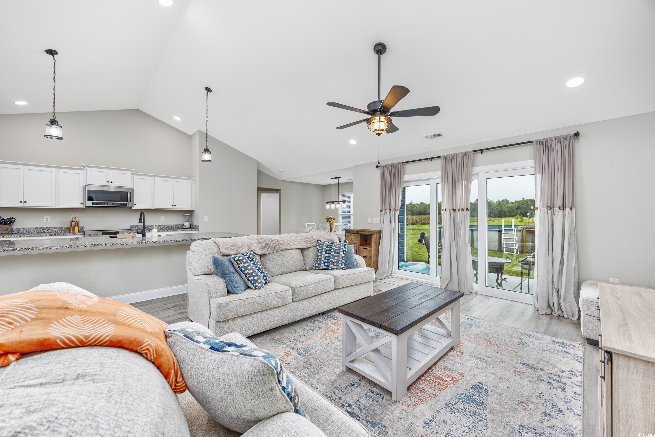 2900 Cherry Hill Road Loris, SC 29569 - Photo 4 of 34 Living area with visible vents, a ceiling fan, lig