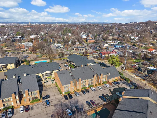 an aerial view of a city