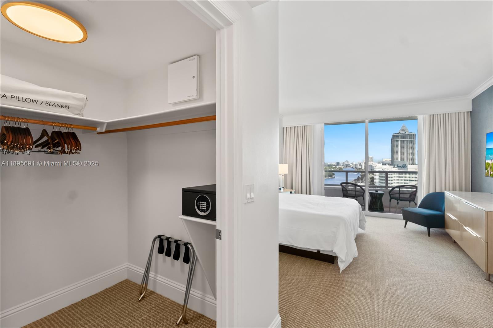 4401 Collins Avenue, Unit 2011 Miami Beach, FL 33140 - Photo 30 of 64 a bedroom with furniture and a window