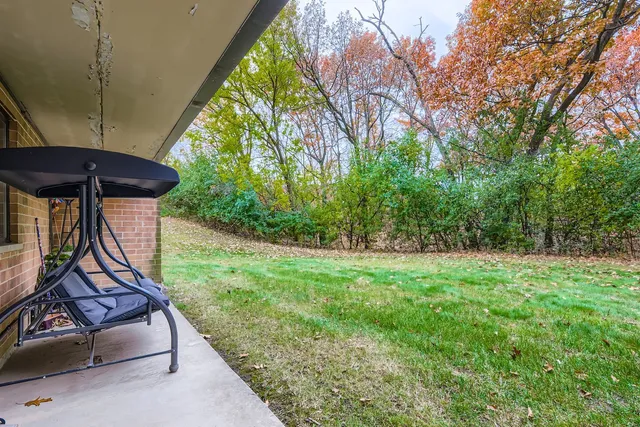 a view of yard with patio