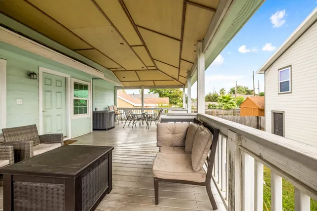 a view of outdoor space with seating area