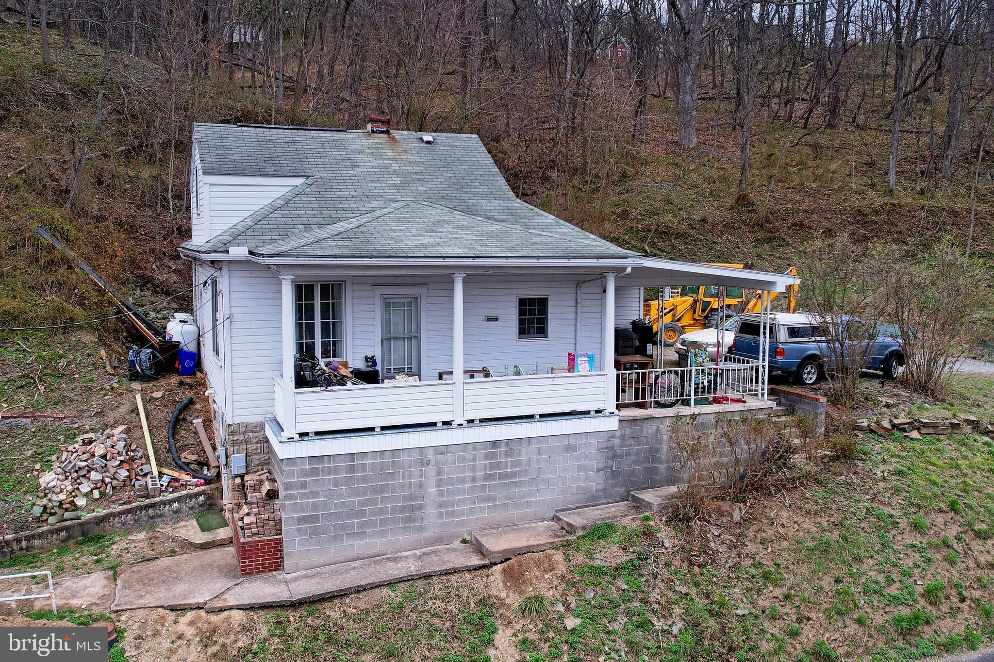 front view of house with a patio