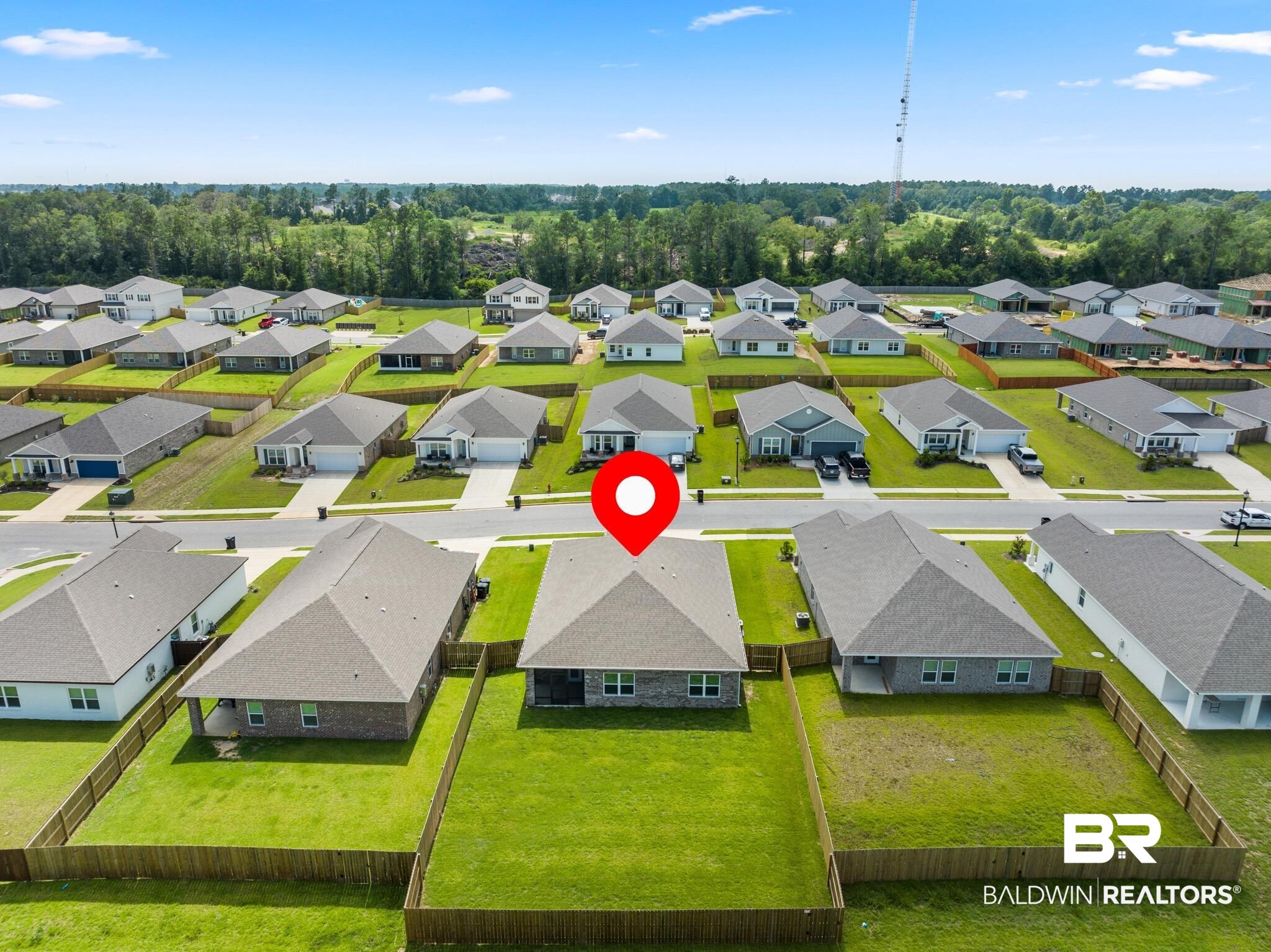 32125 Lyon Road Daphne, AL 36527 - Photo 40 of 70 Aerial perspective showcasing a residential development with numerous single-story homes