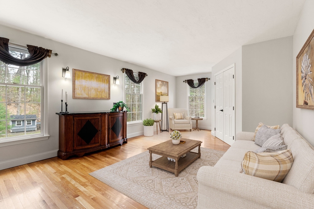 4 Ridge Road Framingham, MA 01701 - Photo 13 of 41 a living room with furniture and a fireplace