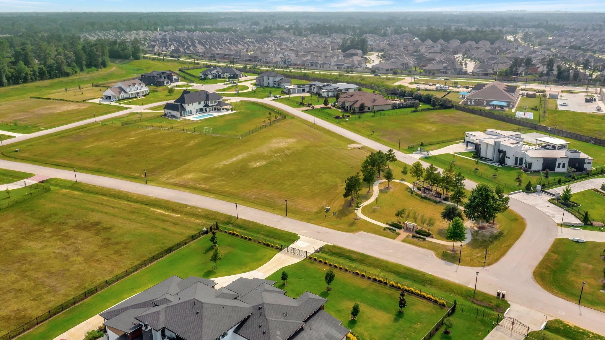 4028 Blenheim Terrace Lane Spring, TX 77386 - Photo 5 of 7 an aerial view of a house with a swimming pool
