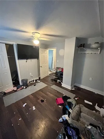 a room with gym equipment