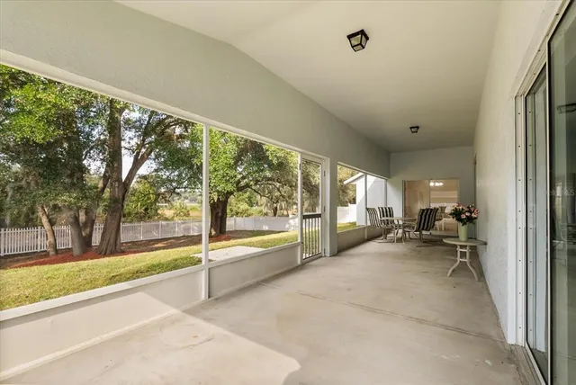 a view of back yard of the house