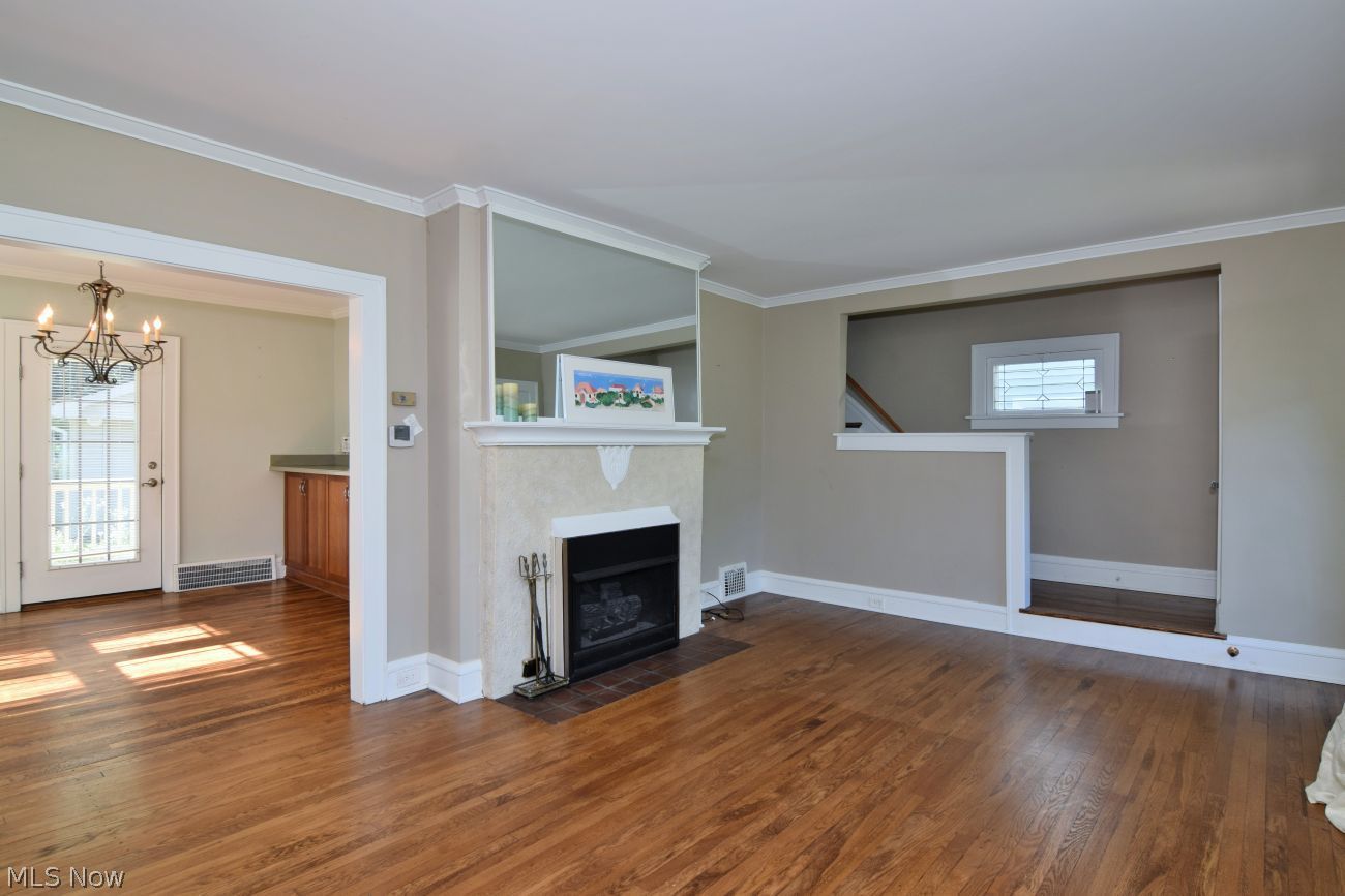 3356 Clarendon Road Cleveland Heights, OH 44118 - Photo 5 of 43 Living Room With View To Dining Room And Stairs