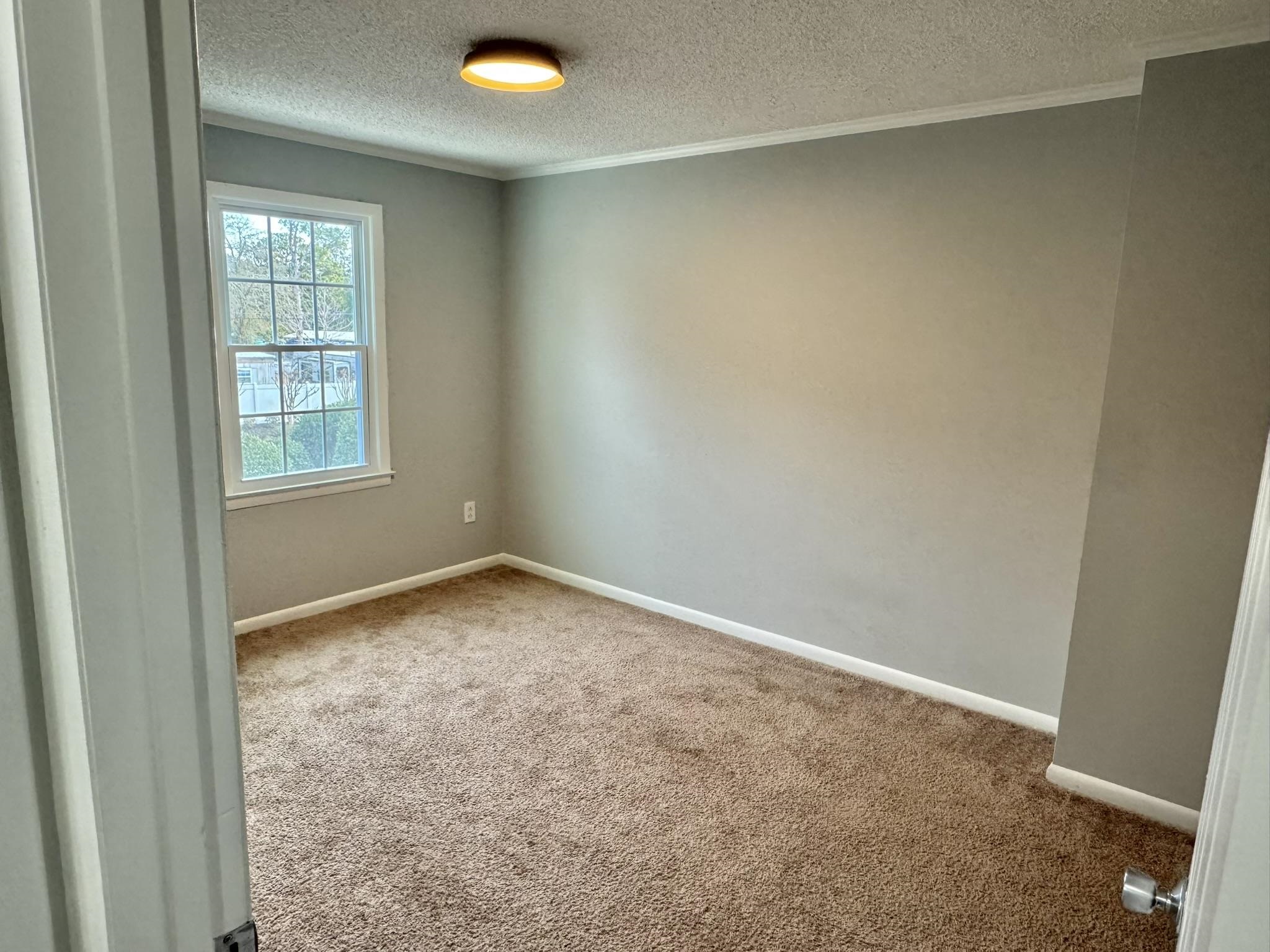 4115 Little River Road, Unit 10B Myrtle Beach, SC 29577 - Photo 21 of 31 Carpeted empty room with crown molding and a textured ceiling