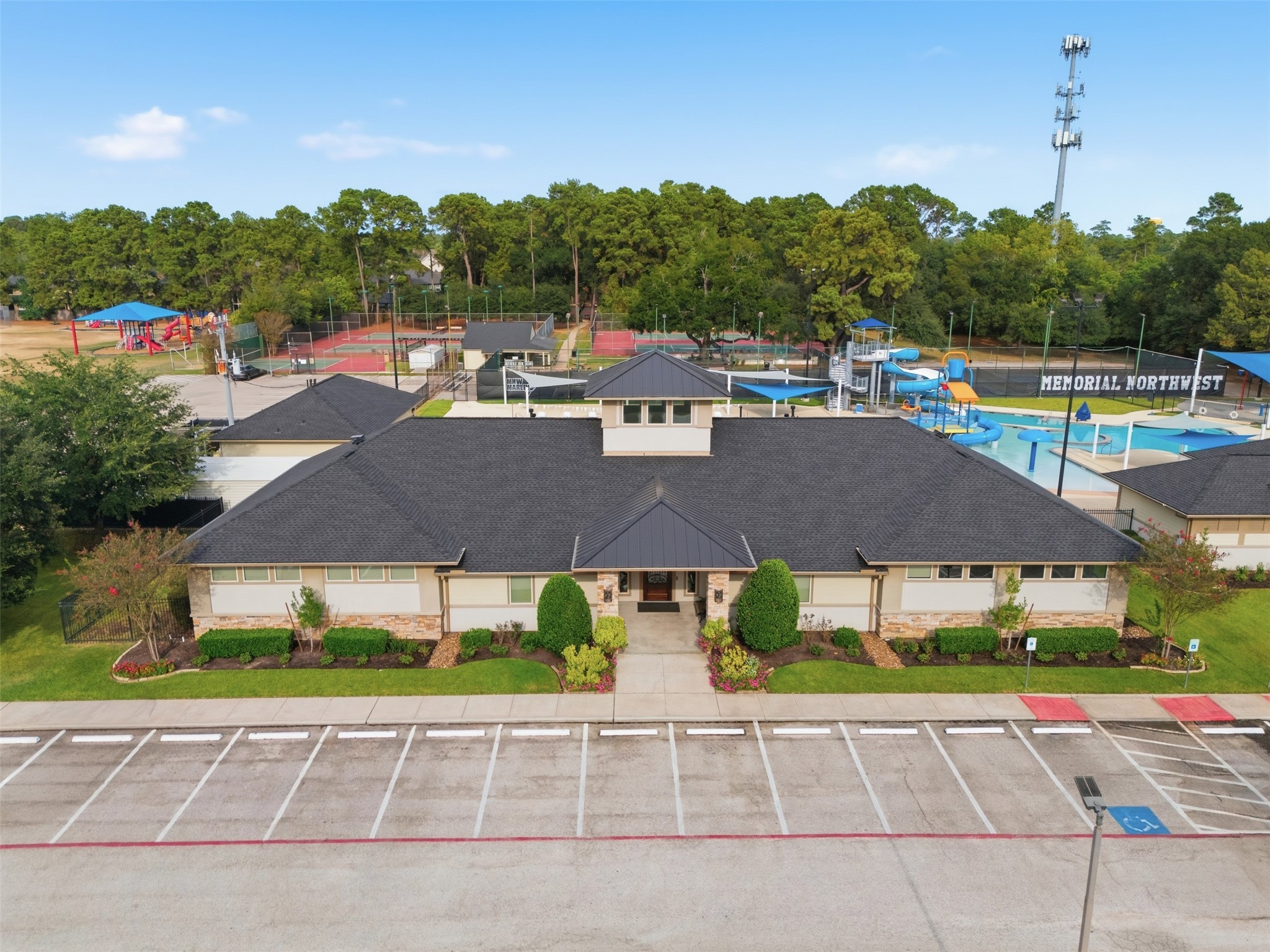 8107 Twining Oaks Lane Spring, TX 77379 - Photo 34 of 41 a view of multiple houses with a yard