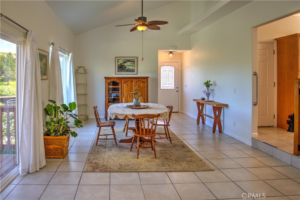 3199 Eton Road Cambria, CA 93428 - Photo 4 of 30 a view of a dining room with furniture and a potted plant