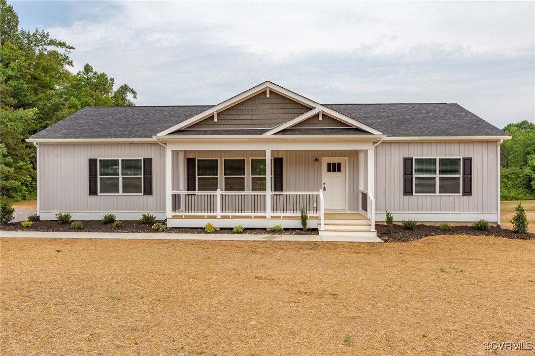 853 Levi Road Green Bay, VA 23942 - Photo 35 of 44 View of front facade with a porch and roof with sh