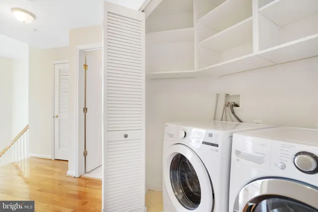 a view of a closet area