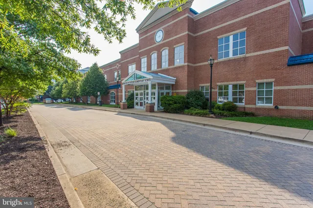 a view of a park with swings