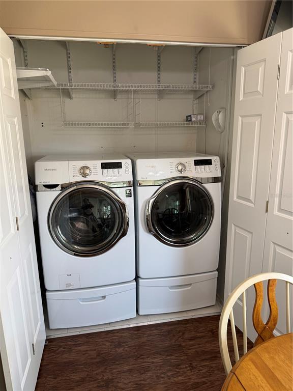 236 Allies Pass, Unit 363 Frostproof, FL 33843 - Photo 20 of 51 a utility room with dryer and washer