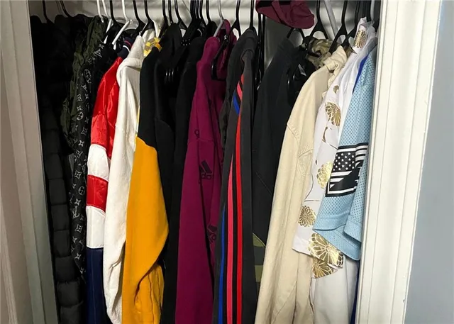 a room with a table and a chair