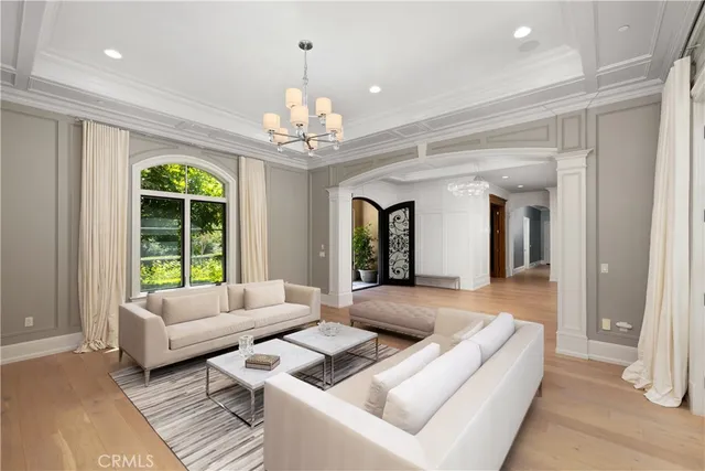 a swimming pool with outdoor seating yard and green space