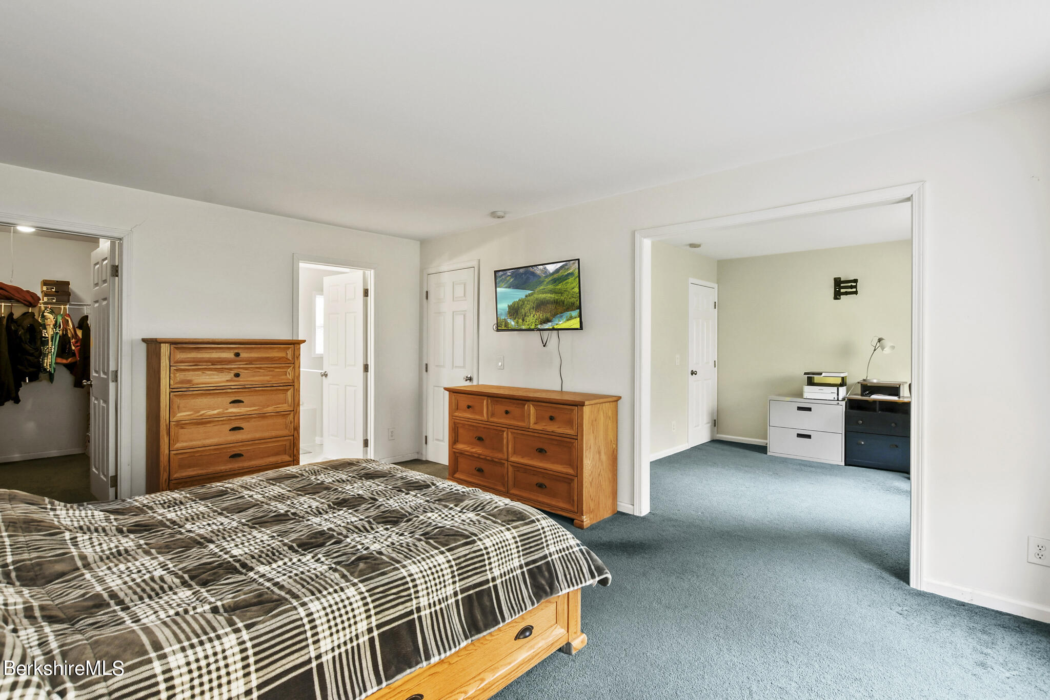 130 High St Hill Road Windsor, MA 01270 - Photo 30 of 50 a bedroom with a bed and a cabinets
