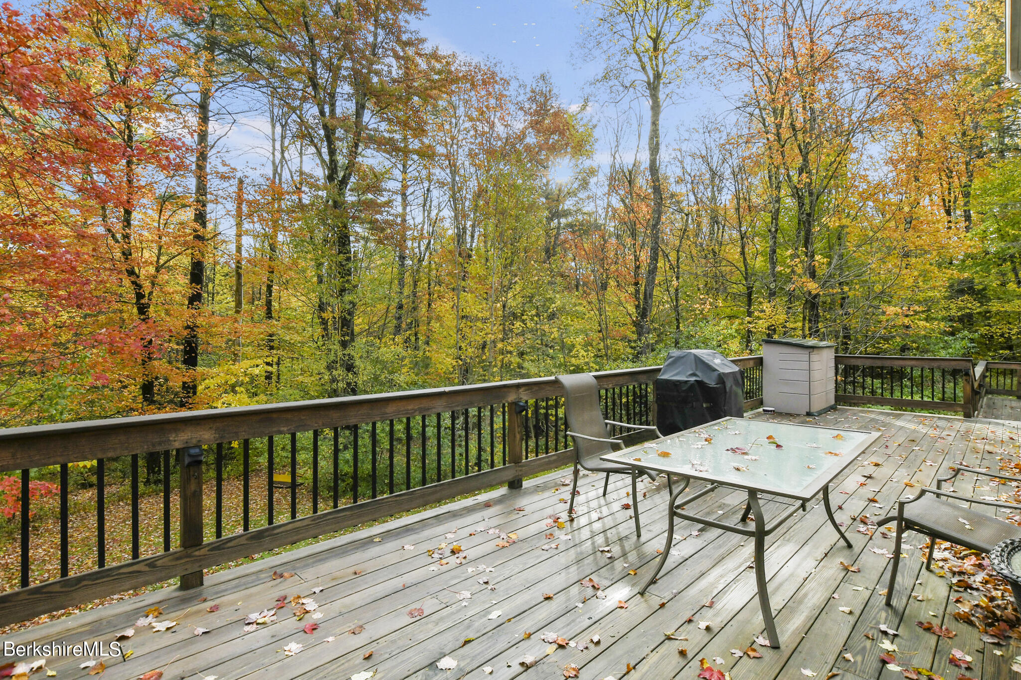 130 High St Hill Road Windsor, MA 01270 - Photo 9 of 50 a view of balcony with wooden floor and outdoor seating