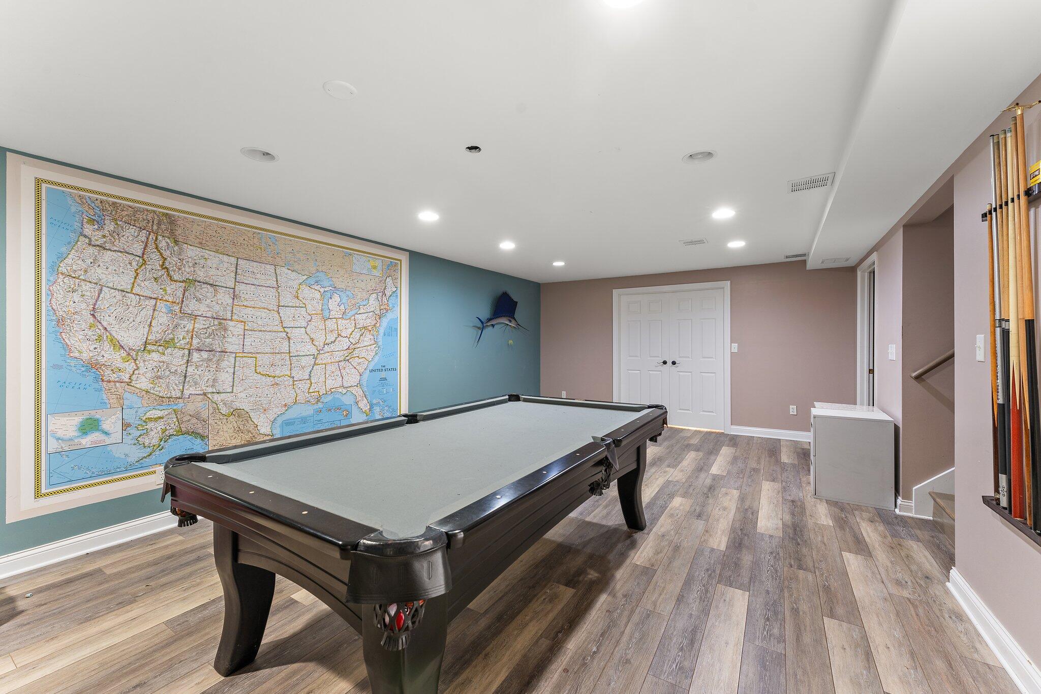 11728 Monroe Place Crown Point, IN 46307 - Photo 24 of 44 a room with wooden floor pool table and windows