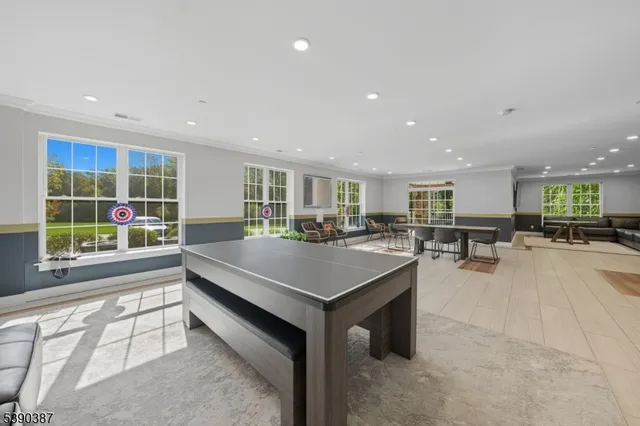 a view of a patio on the roof deck