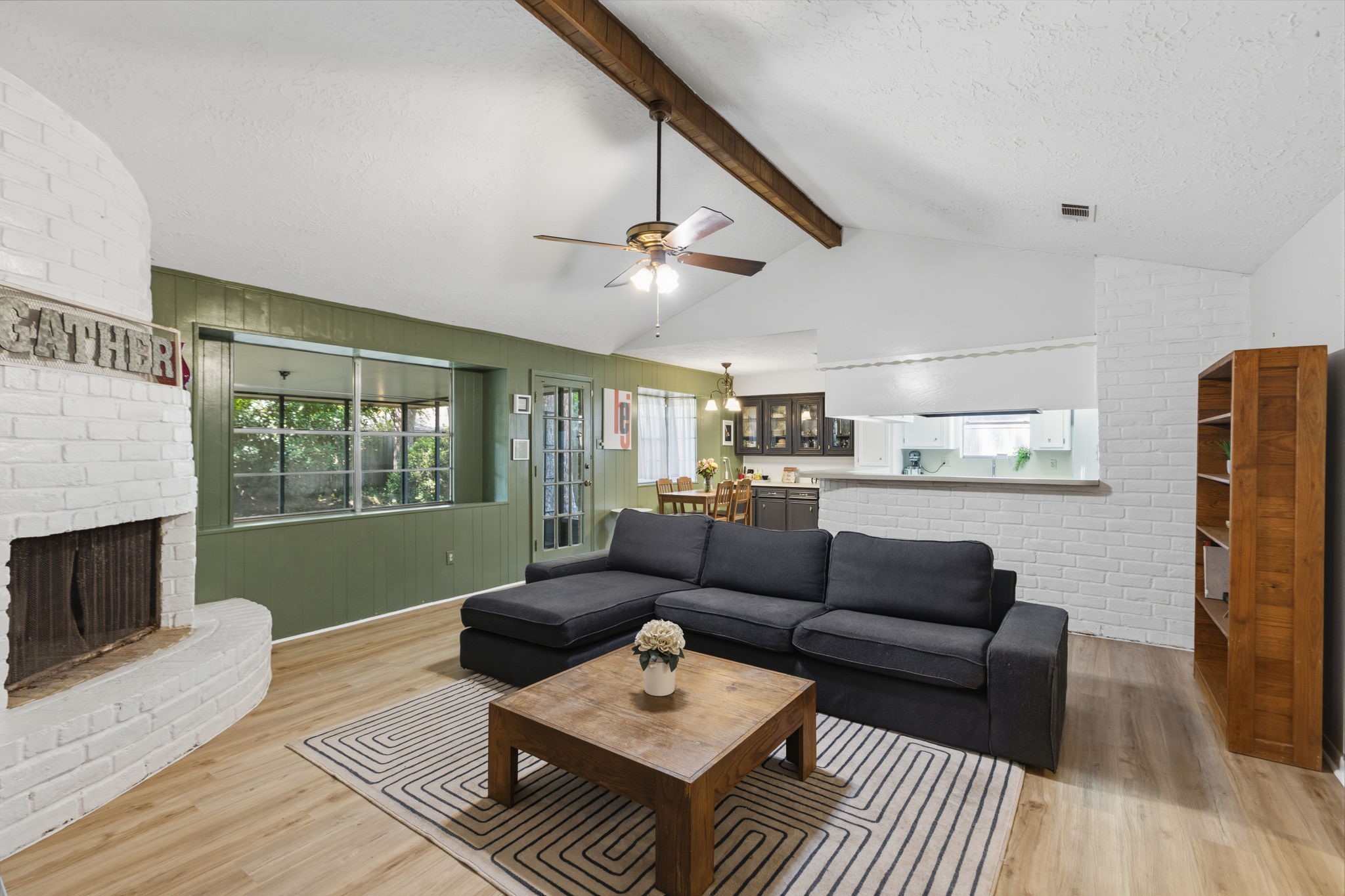 9618 Rannock Way Spring, TX 77379 - Photo 8 of 24 a living room with furniture and a fireplace