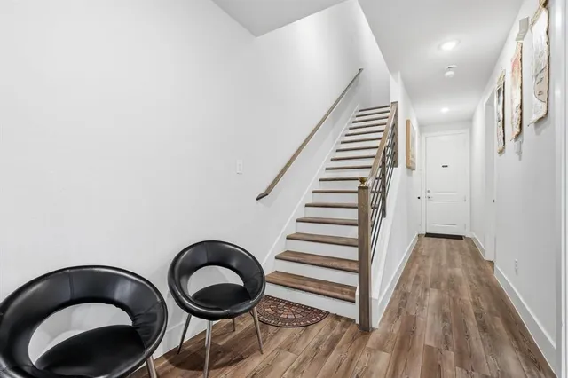 a picture of wooden floor in a gallery