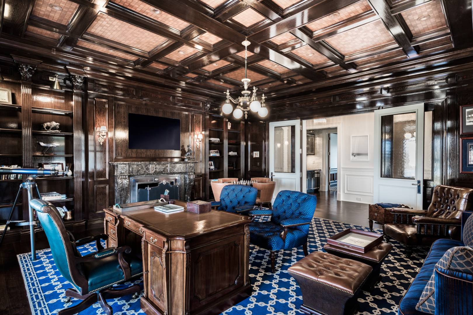612 Halsey Lane Bridgehampton, NY 11932 - Photo 12 of 31 a living room with furniture and a flat screen tv