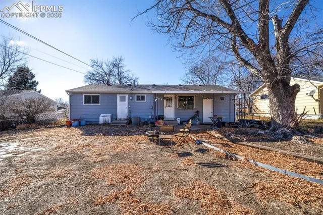 a view of a house with a patio