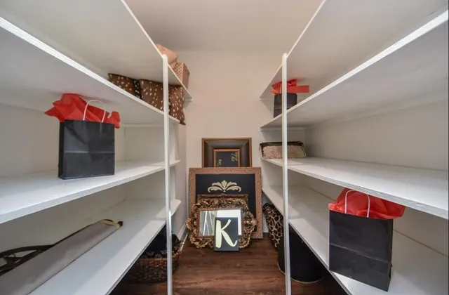 a room with storage and utility