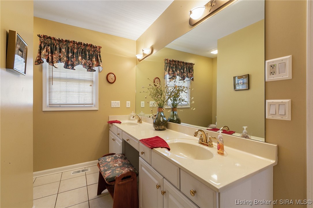 2001 Spring Creek Drive Floyds Knobs, IN 47119 - Photo 19 of 63 Master bath features double sinks,a window and ove