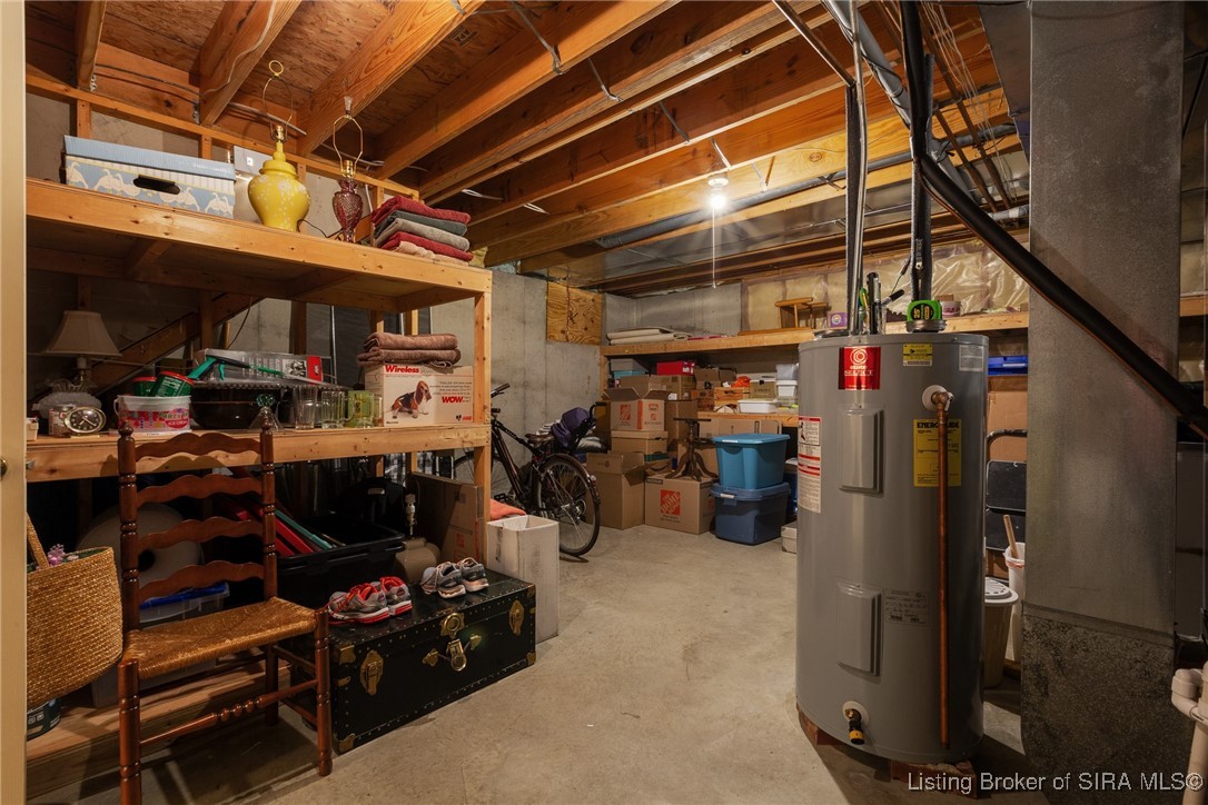 2001 Spring Creek Drive Floyds Knobs, IN 47119 - Photo 61 of 63 Built in shelving in unfinished area will keep you