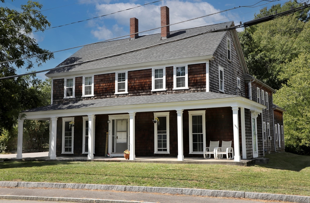 front view of a brick building